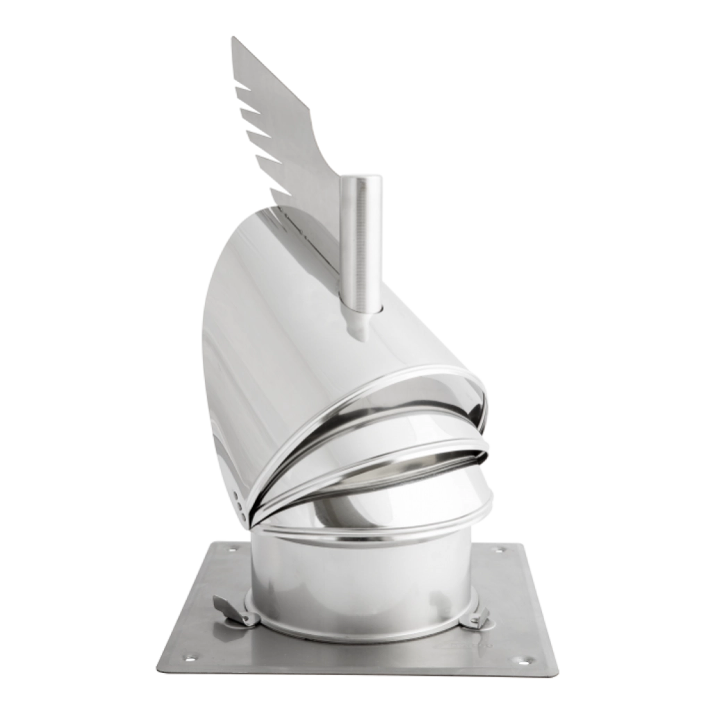 ACCESORII COSURI DE FUM - PALARIE ANTIVANT ROTATIVA - Fi200 - Baza patrata