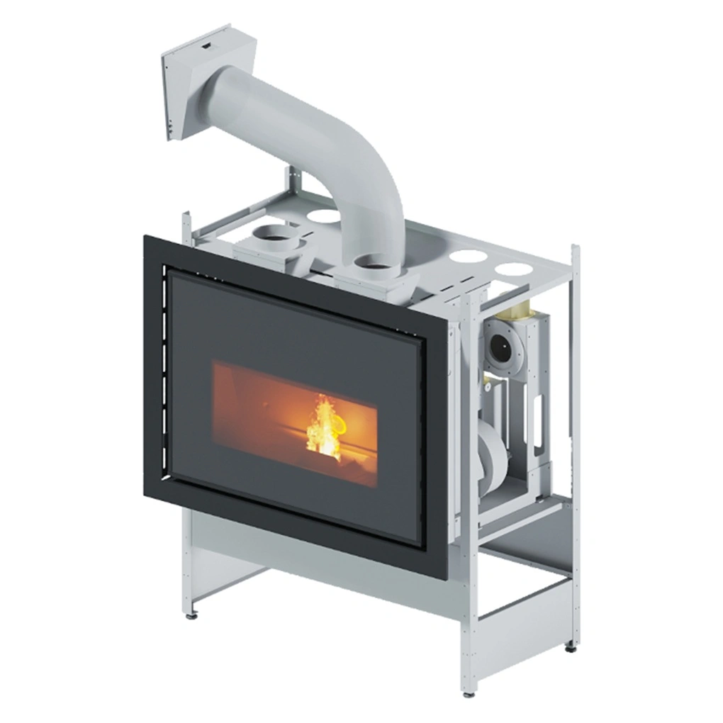 CENTRALE, SOBE & ȘEMINEE PE PELEȚI - Focar monobloc peleti KRIS 5-12.4 kW - cu distributie de aer cald