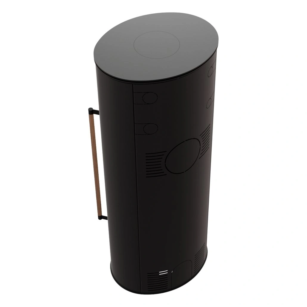 Soba otel Erik High 5.5kW maner lemn - samota neagra + recuperator pe apa [4]