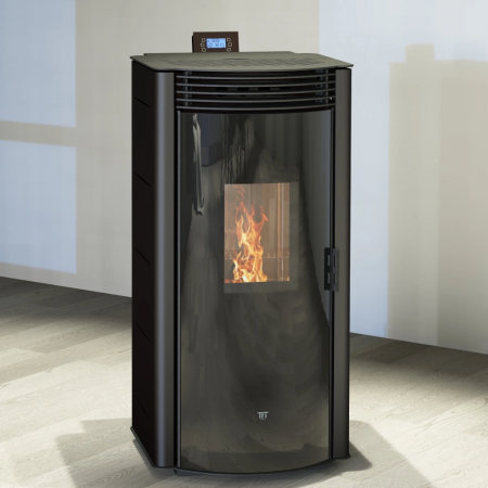 CENTRALE, SOBE & ȘEMINEE PE PELEȚI - Termosoba peleti DIANA 180 NEGRU - 21kw cu autocuratare