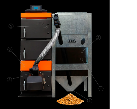 TIS NEW PELLET 40 KW Cazan pe combustibil solid(panou comanda+ventilator in set) [1]