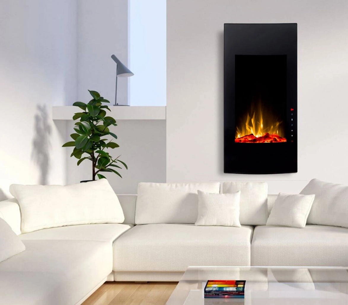 SEMINEE ELECTRICE - Uranus negru semineu electric de perete