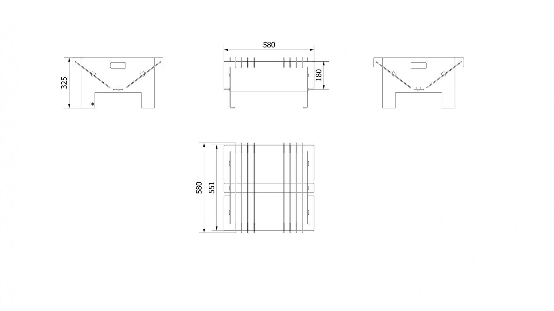 Vatra de foc exterior GAMELA - 58x58 cm [6]