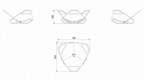 Vatra de foc exterior PIT - 70x65 cm [2]