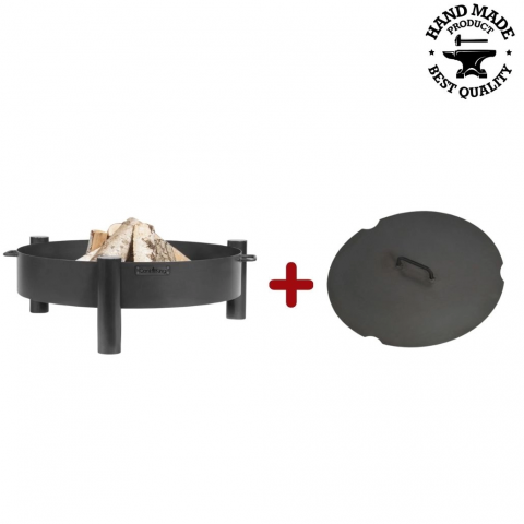 VETRE FOC EXTERIOR - Vatra HAITI 80 cm cu capac XL