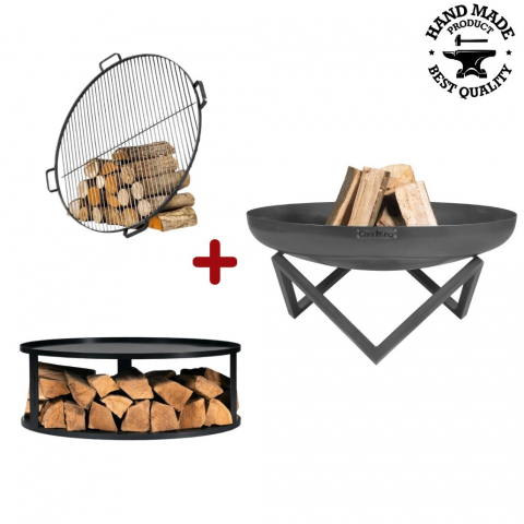 SEMINEE DECORATIVE - Vatra SANTIAGO cu baza si gratar 60 cm