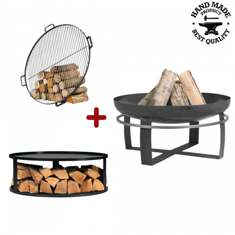 SEMINEE DECORATIVE - Vatra VIKING cu baza si gratar 60 cm