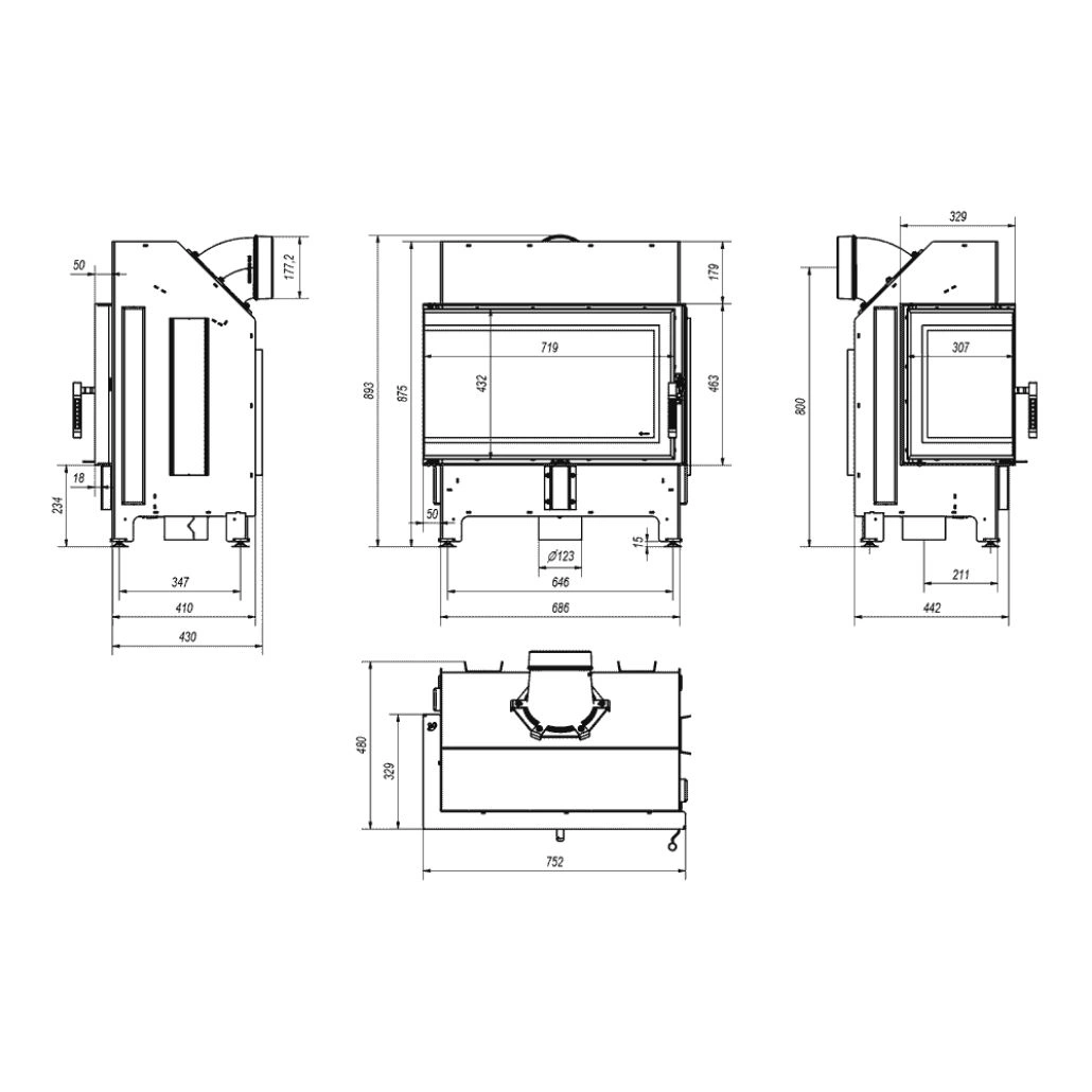 Focar Z-ECO 9.9 kW - Sticla stanga [6]
