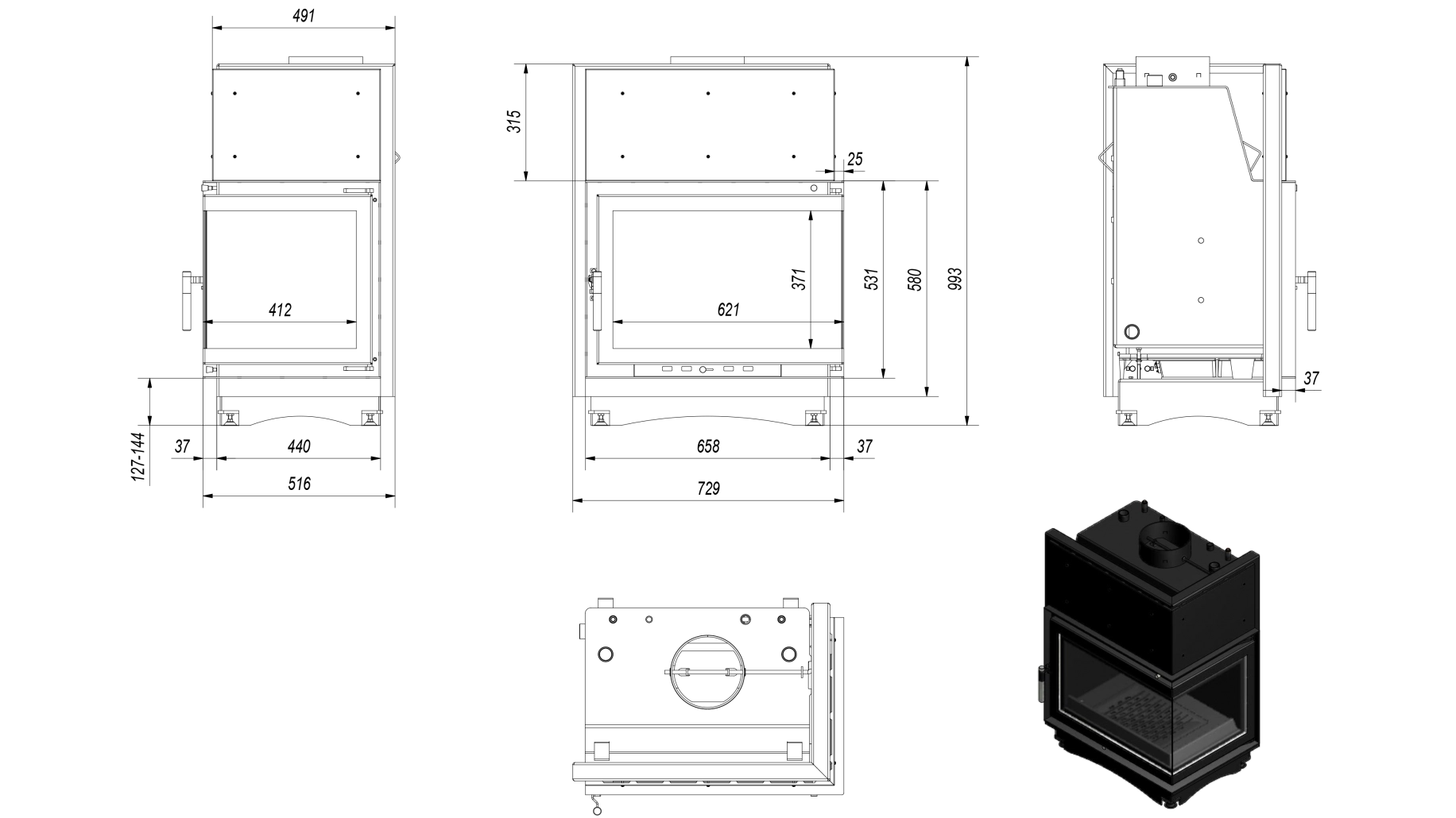 Z150 Sticla dreapta fara stalp - 12KW [2]