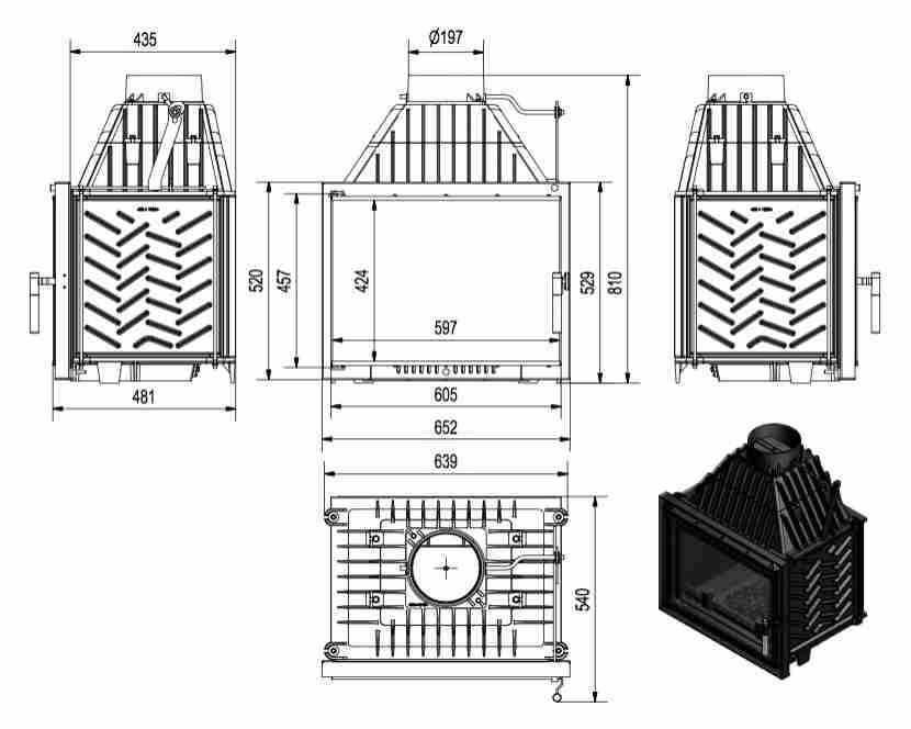 FOCAR FONTĂ Z160 MODERN [4]
