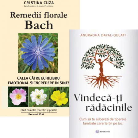 Carte - Pachet carti: Remedii florale Bach + Vindeca-ti radacinile