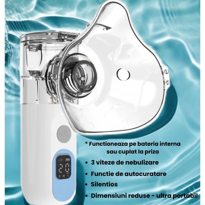 Aparat aerosoli / Nebulizator portabil ultrasonic – tehnologie Mesh  - Eficiență Maximă -Ultra silentios [2]