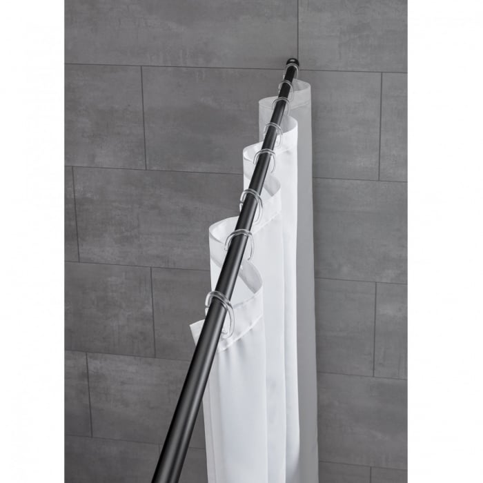 Bara telescopica pentru dus , 110-185 cm , Negru [2]
