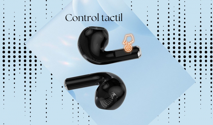 Căști Bluetooth Wireless, Earbuds In-Ear, Fără Fir, Sport și Alergare, True Wireless cu Microfon, Control Touch, Asistent Vocal, Bluetooth 5.3, Universale [4]