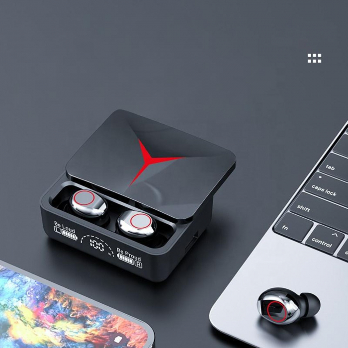 Casti wireless BeatX , buds , fara fir , audio , functie de baterie externa, IPX6 rezistente la apa si transpiratie , functie Noise Cancelling, TWS , autonomie 8 ore , carcasa cu inchidere magnetica , [14]
