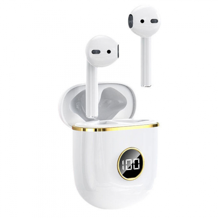 Căști Wireless In-Ear, Audio fara fir , Tehnologie Anulare Zgomot Exterior, HiFi Sound, Rezistente la Apă IPX-4, Gaming și Sport , Bluetooth 5.0, Autonomie 120 Ore [9]