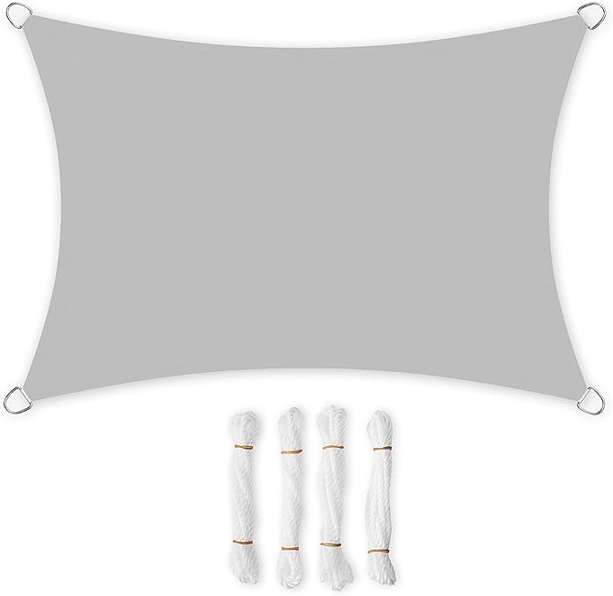 Copertina pentru grădină, terasă, camping,   2 x 3 m, rezistent la apă până la 1000 mm, 93% protecție UV, din poliester rezistent la rupere, rezistent la intemperii, , gri fumuriu [7]