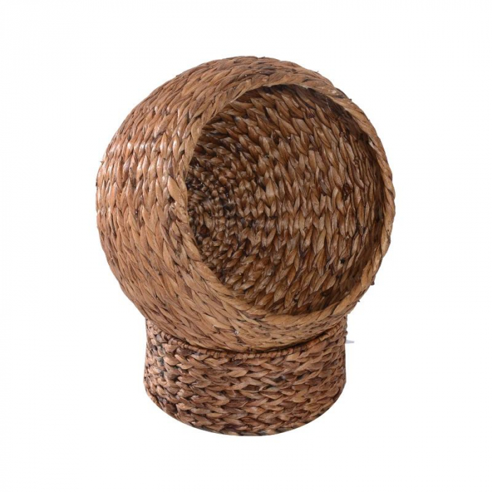 Cosulet pentru pisici impletit din frunze de bananier , L 42 x L 33 x H 52 cm , natur [2]