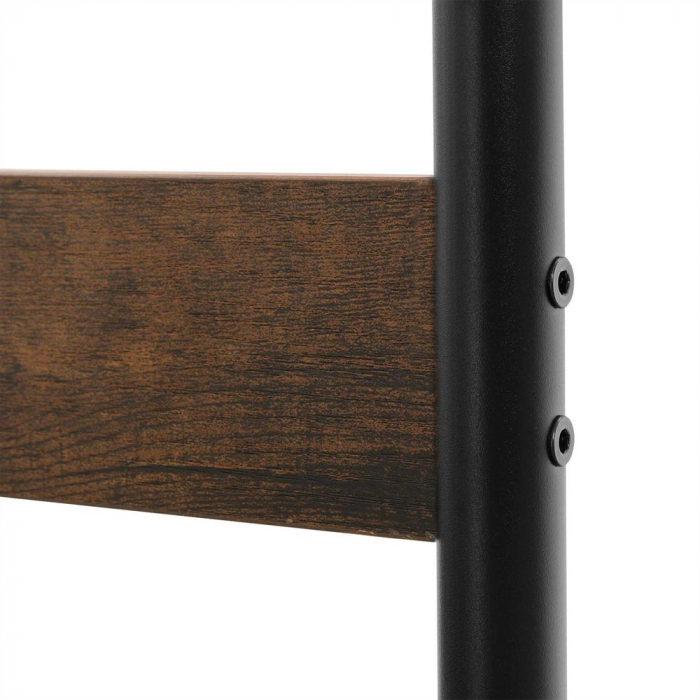Cuier pentru haine cu banca , inaltime 175 cm, stil industrial , Nuc/Negru [8]