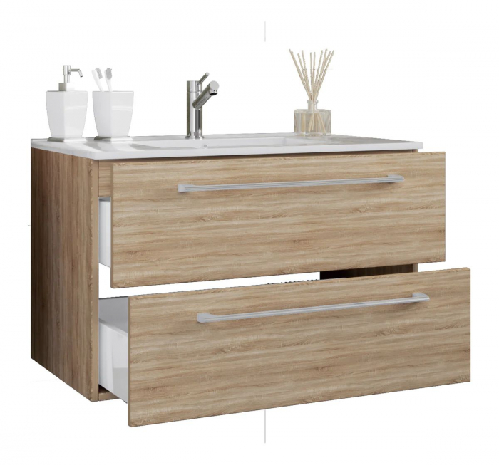 Masca de chiuveta suspendata , 80 cm , PAL , sonoma [4]