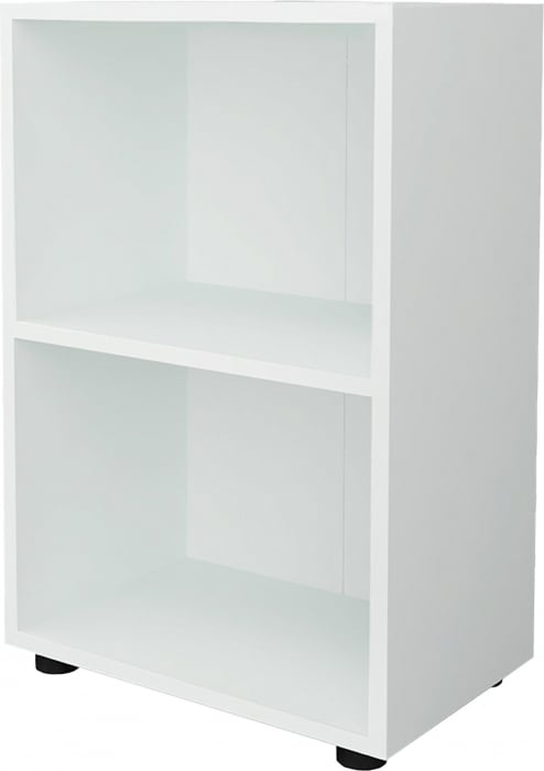 Minibiblioteca cu 2 rafturi , MDF , H. 114 x B. 56 x T. 30 cm , alb [7]