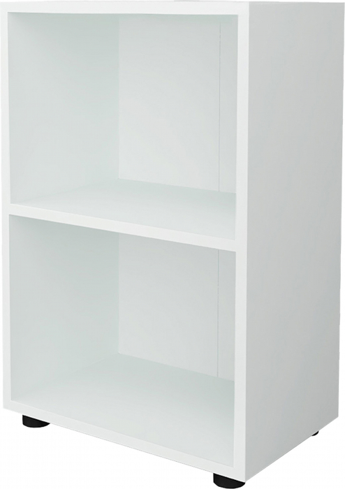 Minibiblioteca cu 2 rafturi , MDF , H. 114 x B. 56 x T. 30 cm , alb [6]
