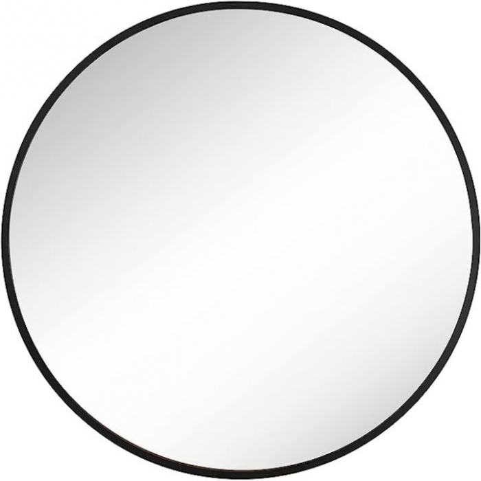 Oglinda rotunda pentru perete cu rama metalica , diametru 61 cm , negru [4]