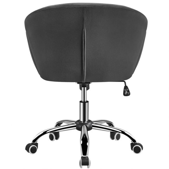 Scaun de birou catifea , reglabil , captuseala din spuma ,  60x61x82 cm , gri [5]