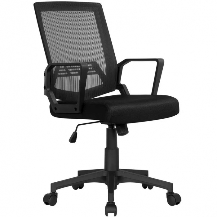 Scaun de birou ergonomic, inaltime reglabila , suport lombar , spatar reglabil din plasa , 60 x 62  x 102 cm , gri inchis [3]