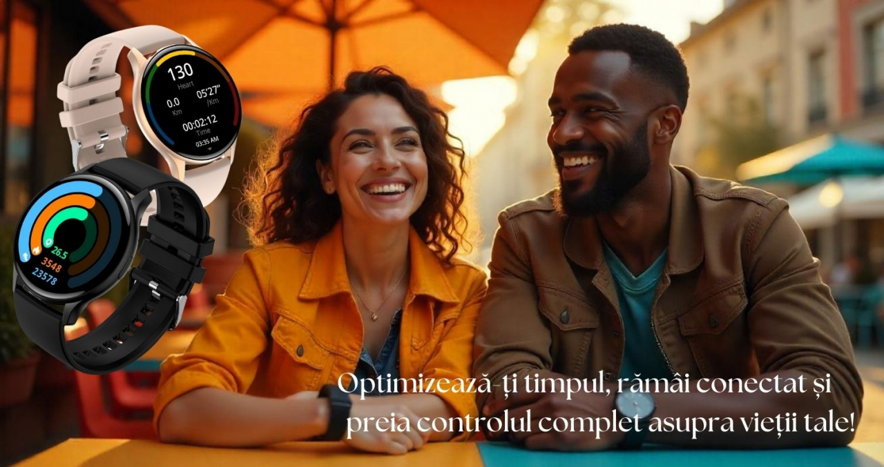 Smartwatch /Bratara fitness, Display AMOLED 1.43", monitorizare ritm cardiac și somn, fitness tracker, apeluri și notificări, autonomie 5-10 Zile, rezistent la apa si transpiratie  IP67, Compatibil An [18]