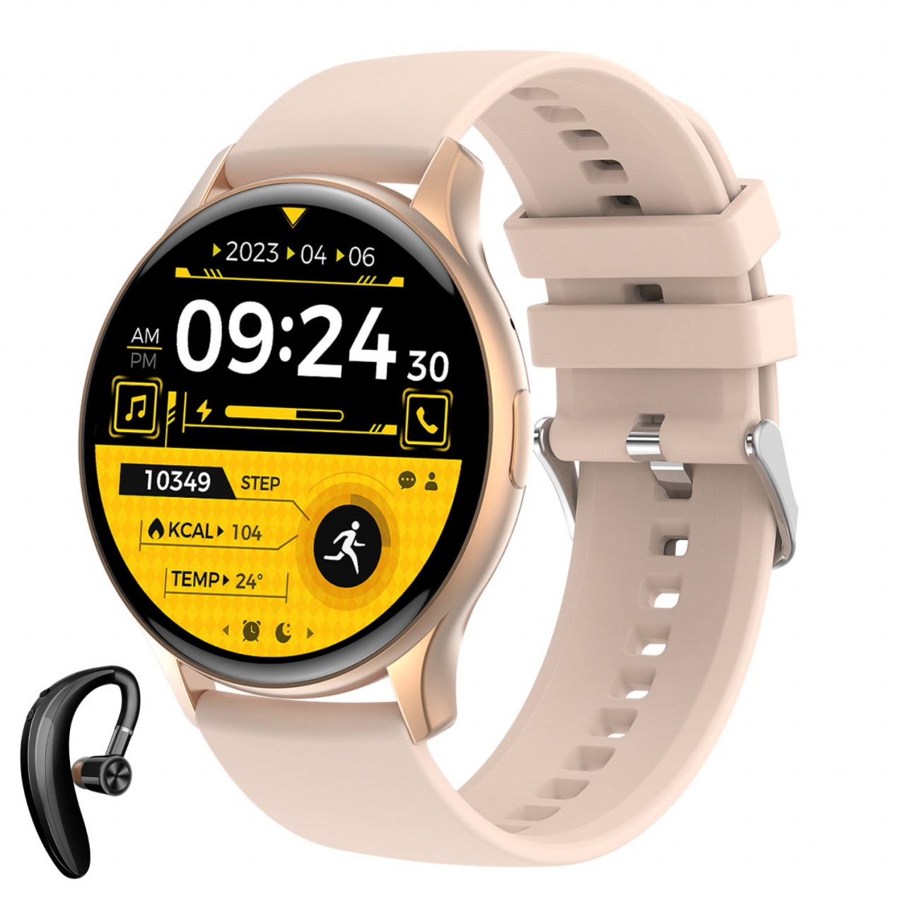 Smartwatch /Bratara fitness, Display AMOLED 1.43", monitorizare ritm cardiac și somn, fitness tracker, apeluri și notificări, autonomie 5-10 Zile, rezistent la apa si transpiratie  IP67, Compatibil An [10]