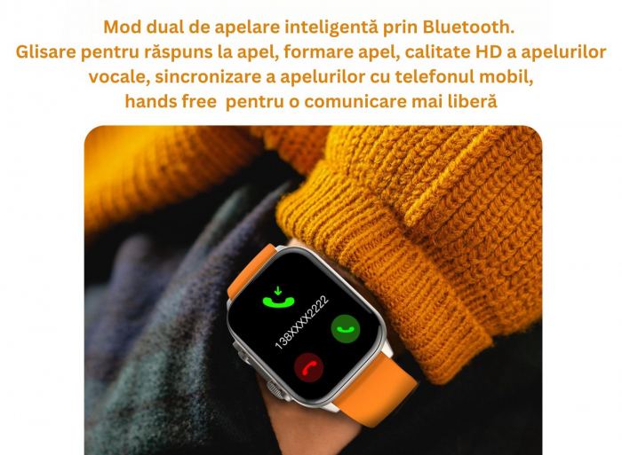 Smartwatch Chronix , Ecran AMOLED 1.9 inch , Rezistent la apa si transpiratie , Senzori monitorizare sanatate , GPS , autonomie 10 zile , vedere nocturna [6]