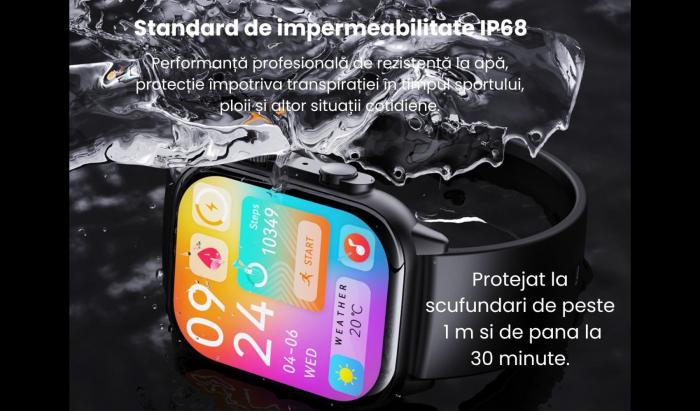 Smartwatch Chronix , Ecran AMOLED 1.9 inch , Rezistent la apa si transpiratie , Senzori monitorizare sanatate , GPS , autonomie 10 zile , vedere nocturna [24]