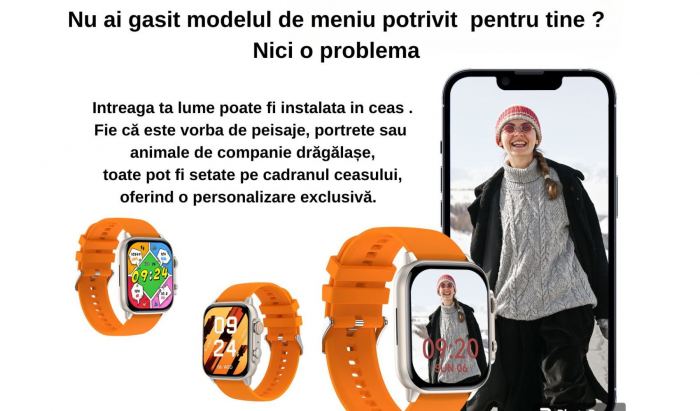 Smartwatch Chronix , Ecran AMOLED 1.9 inch , Rezistent la apa si transpiratie , Senzori monitorizare sanatate , GPS , autonomie 10 zile , vedere nocturna [23]