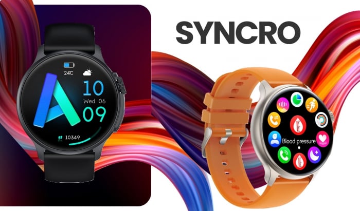 Smartwatch Syncro , Display AMOLED 1.43 inch , Senzori monitorizare a sanatatii, Standby 30 de zile, Rezistent la apa , Multiple moduri sportive , Incarcare wireless [11]