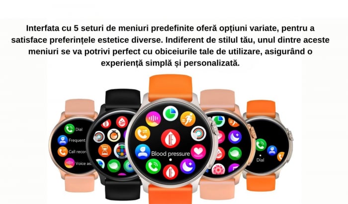 Smartwatch Syncro , Display AMOLED 1.43 inch , Senzori monitorizare a sanatatii, Standby 30 de zile, Rezistent la apa , Multiple moduri sportive , Incarcare wireless [17]