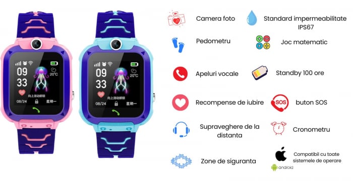 Smarty - Smartwatch 4G pentru Copii, GPS, Apeluri, Rezistent la Apă IP67, Baterie 10 Zile [5]