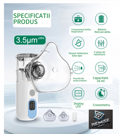 Aparat aerosoli / Nebulizator portabil ultrasonic – tehnologie Mesh  - Eficiență Maximă -Ultra silentios [5]