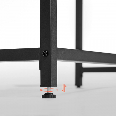 Birou inalt stil minimalist ,  cadru metalic , 50 x 80 x 76 cm , PAL / metal , gri / negru [4]