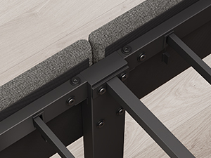 Cadru de pat cu somiera inclus , cu priza USB si Type C integrate,  lumina LED  in 25  variante de culoare si posibilitate de reglare a intensitatii de lumina  cu telecomanda  , tapitat , 2 buzunare l [8]