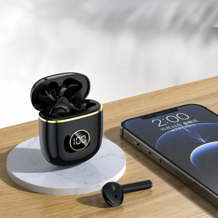 Căști Wireless In-Ear, Audio fara fir , Tehnologie Anulare Zgomot Exterior, HiFi Sound, Rezistente la Apă IPX-4, Gaming și Sport , Bluetooth 5.0, Autonomie 120 Ore [16]