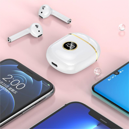 Căști Wireless In-Ear, Audio fara fir , Tehnologie Anulare Zgomot Exterior, HiFi Sound, Rezistente la Apă IPX-4, Gaming și Sport , Bluetooth 5.0, Autonomie 120 Ore [11]