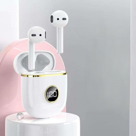 Căști Wireless In-Ear, Audio fara fir , Tehnologie Anulare Zgomot Exterior, HiFi Sound, Rezistente la Apă IPX-4, Gaming și Sport , Bluetooth 5.0, Autonomie 120 Ore [10]