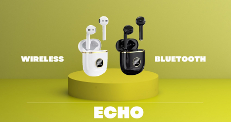 Casti Wireless - Căști Wireless In-Ear, Audio fara fir , Tehnologie Anulare Zgomot Exterior, HiFi Sound, Rezistente la Apă IPX-4, Gaming și Sport , Bluetooth 5.0, Autonomie 120 Ore