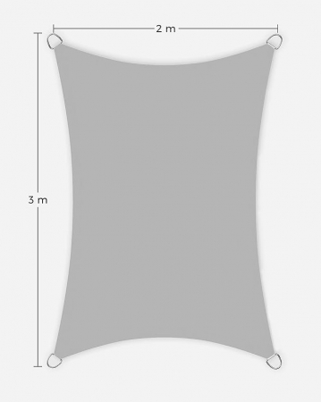 Copertina pentru grădină, terasă, camping,   2 x 3 m, rezistent la apă până la 1000 mm, 93% protecție UV, din poliester rezistent la rupere, rezistent la intemperii, , gri fumuriu [5]