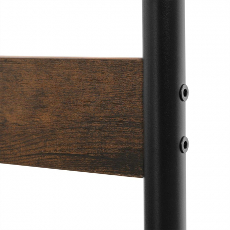 Cuier pentru haine cu banca , inaltime 175 cm, stil industrial , Nuc/Negru [7]