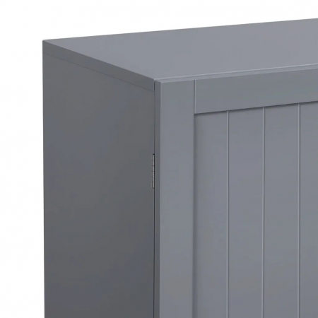 Dulap suspendat de baie , 2 usi , rezistent la umezeala , MDF , 59,5 x 31 x 59,5 cm , gri [5]