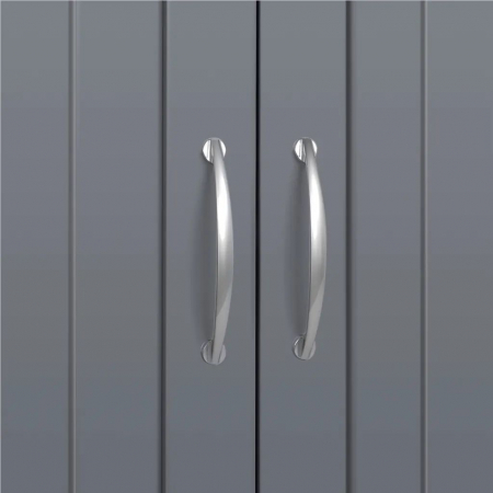 Dulap suspendat de baie , 2 usi , rezistent la umezeala , MDF , 59,5 x 31 x 59,5 cm , gri [8]