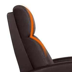 Fotoliu cu suport pentru picioare reglabil , spatar reglabil din spuma densa , 67 x 85 x 99.5  cm , piele ecologica , maro [3]