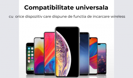 Incarcator auto wireless cu incarcare rapida , 10W, suport telefon cu  senzor Inteligent, prindere automata, rotire 360°, compatibil cu iPhone/Samsung/telefoane Qi , auriu [4]